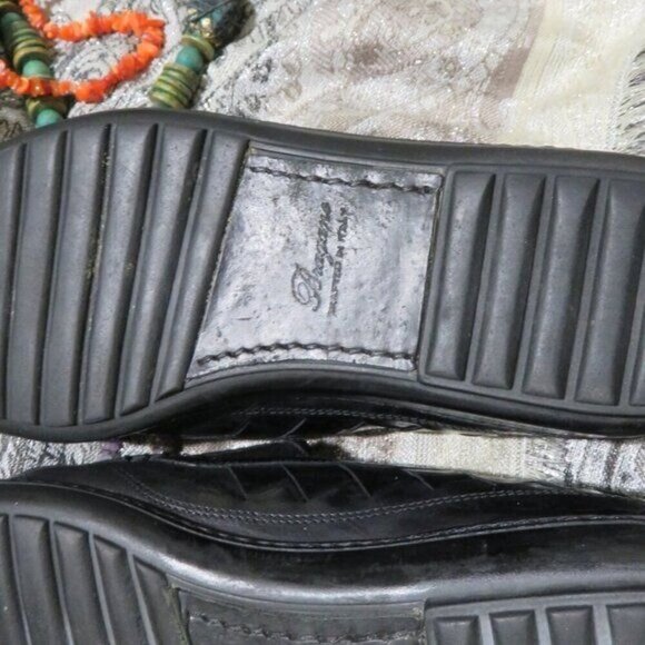 Bragano By Cole Haan Italian Woven Black Leather Classic Rubber Sole Loafers 10 - Picture 6 of 6